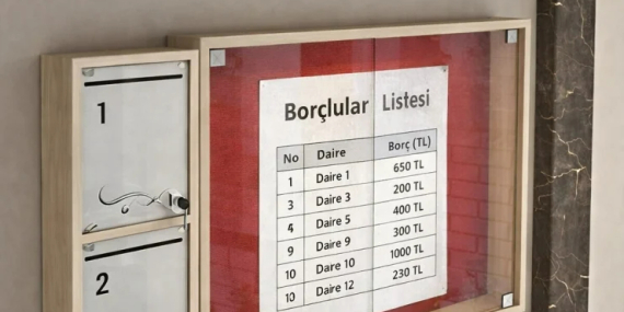 Apartmanlarda borç listeleri panolardan kalkıyor