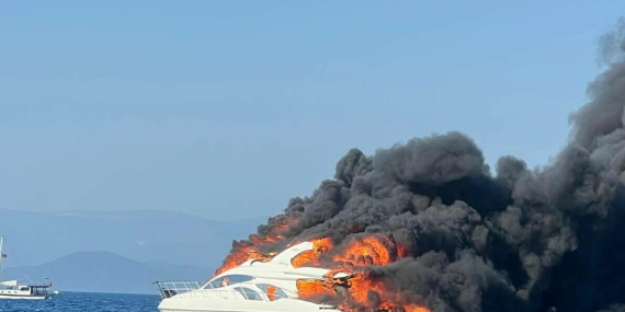 Bodrum’da 100 Milyon Dolarlık Yat Yangını
