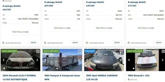 Bakanlık, 60 bin TL’den ekspertizli araç satıyor