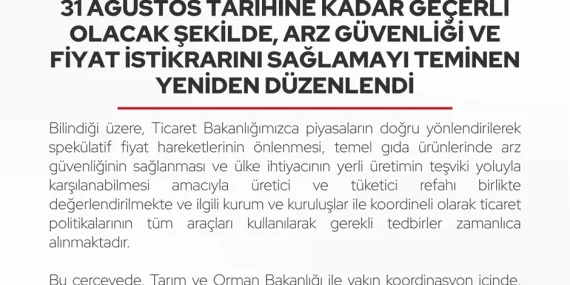 Ticaret Bakanlığı: Kuru Soğanda Vergi İndirimi Sebebi