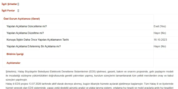 ARD Grup, Hatay’da EDS projesiyle trafik cezası payı alacak