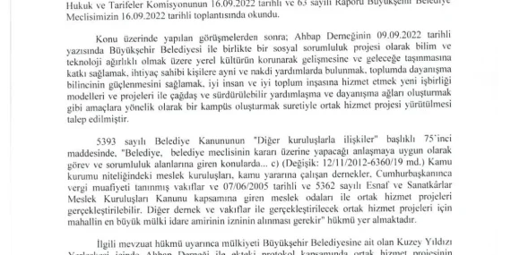 Ankara Belediyesi’nden AHBAP ile İlgili Duyuru