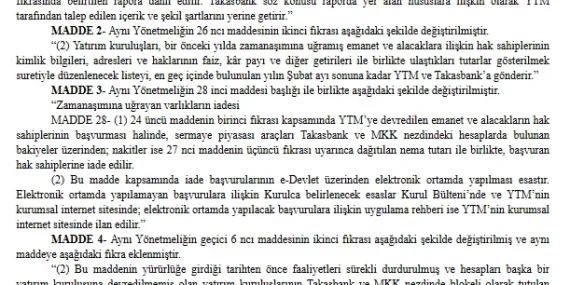 Yatırımcı varlıklarının iadesi e-Devlet’te başlıyor